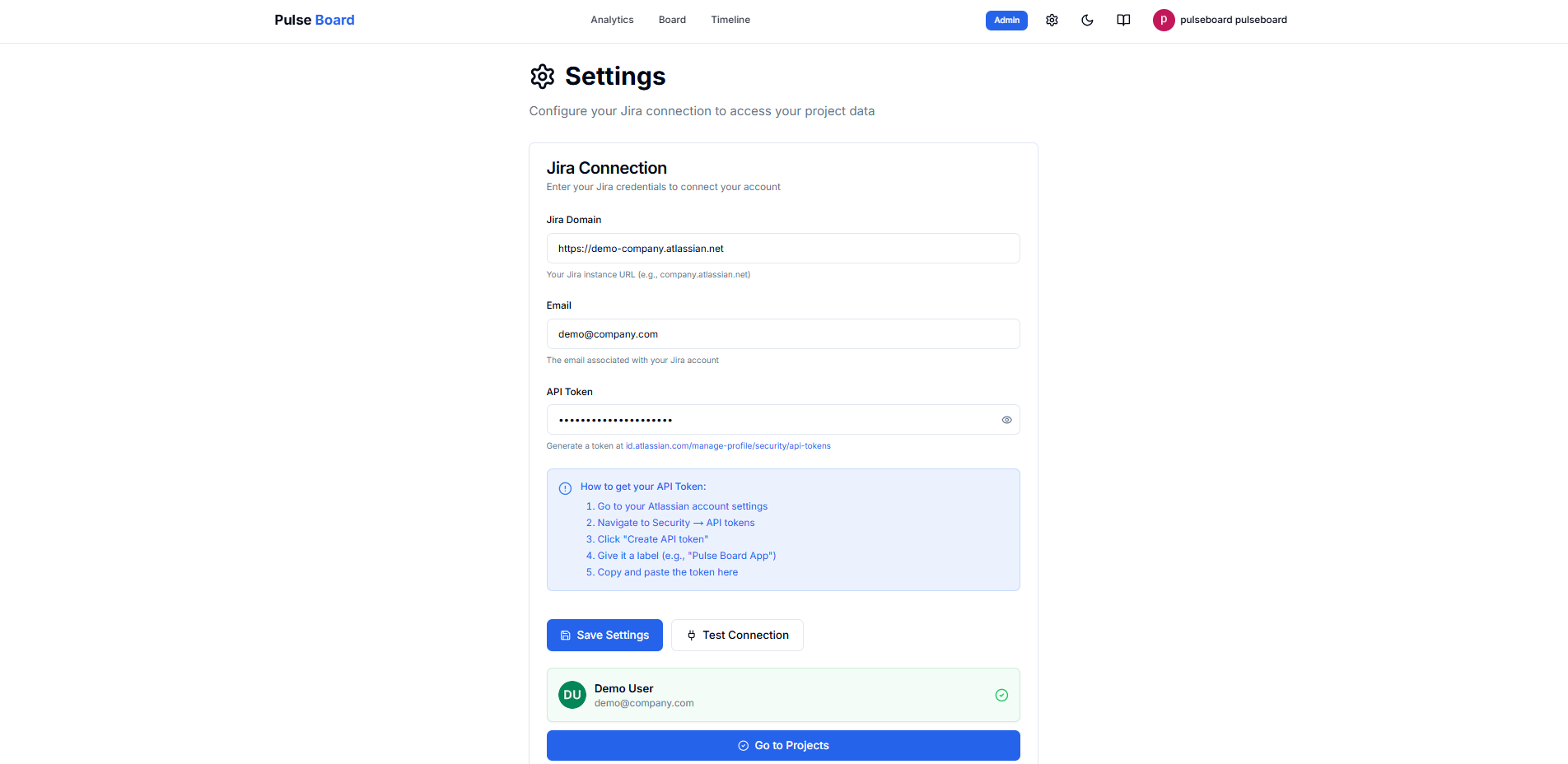 Jira Connection configuration page