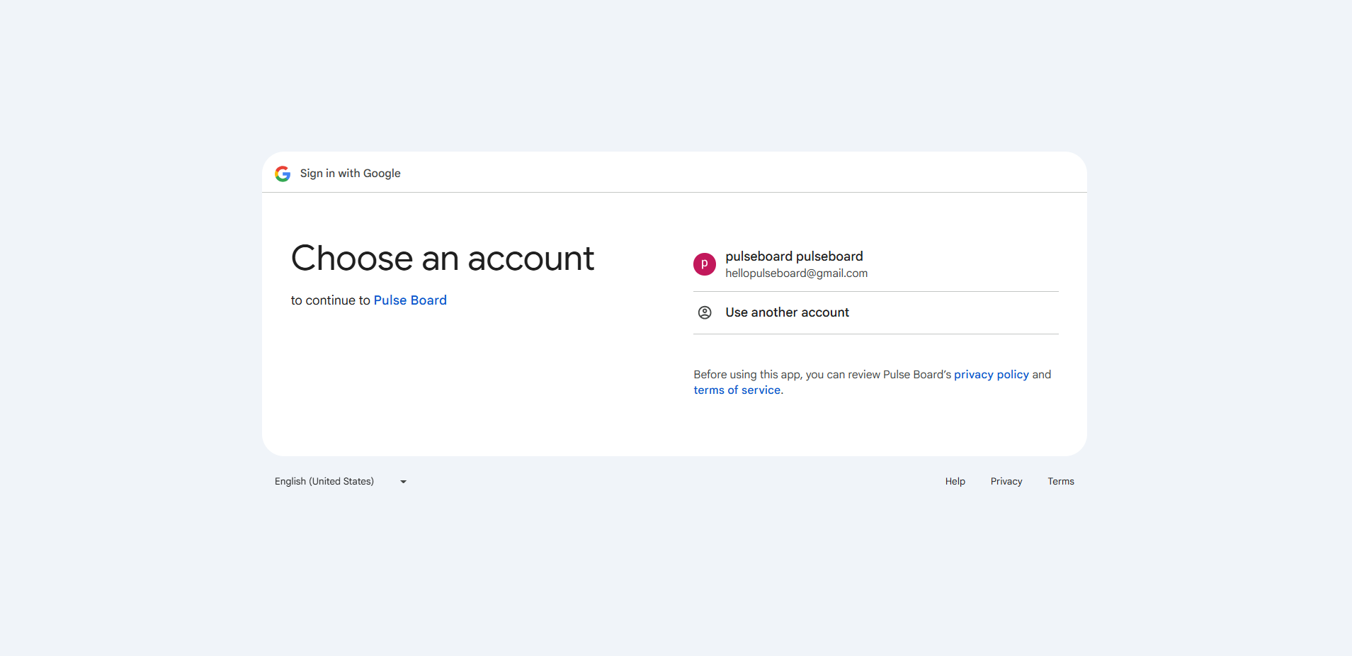 Home page with Sign in with Google button